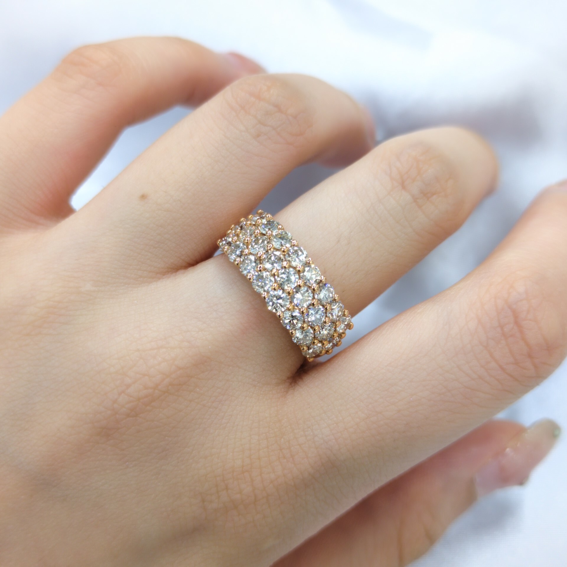 18K Rose Gold 2.11ct Diamond Ring