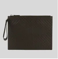 [S] GUCCI MICRO GG LEATHER CLUTCH WRISTLET,BLACK, 544477-BMJ1N-1000 (SGC127)