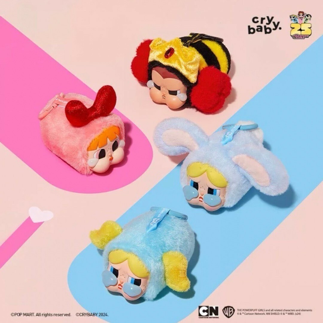 泡泡瑪特 飛天小女警 正版授權 毛絨吊飾盲盒 Pop Mart Crybaby The Powerpuff Girls