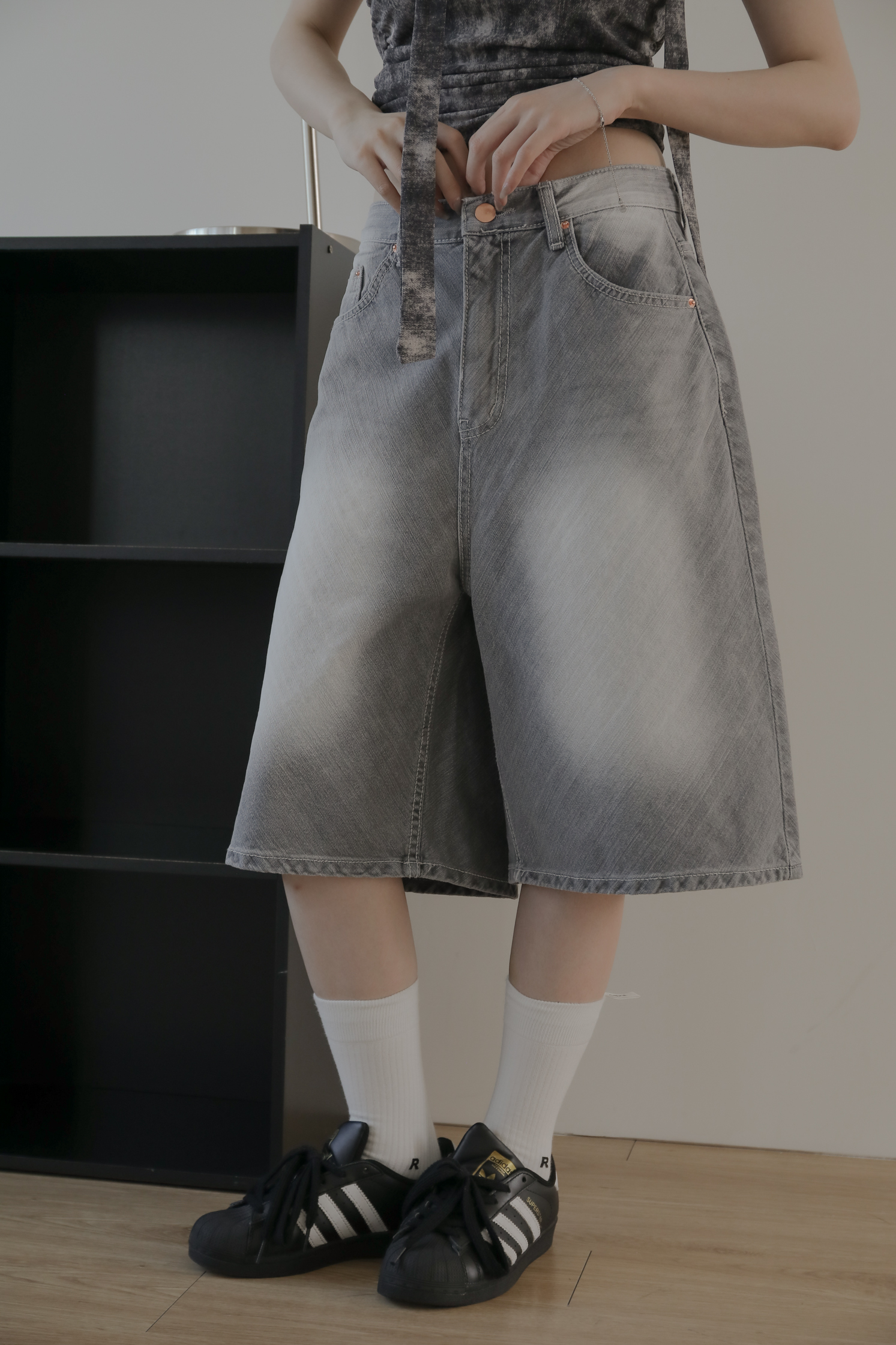 Gray Bermuda #七分褲