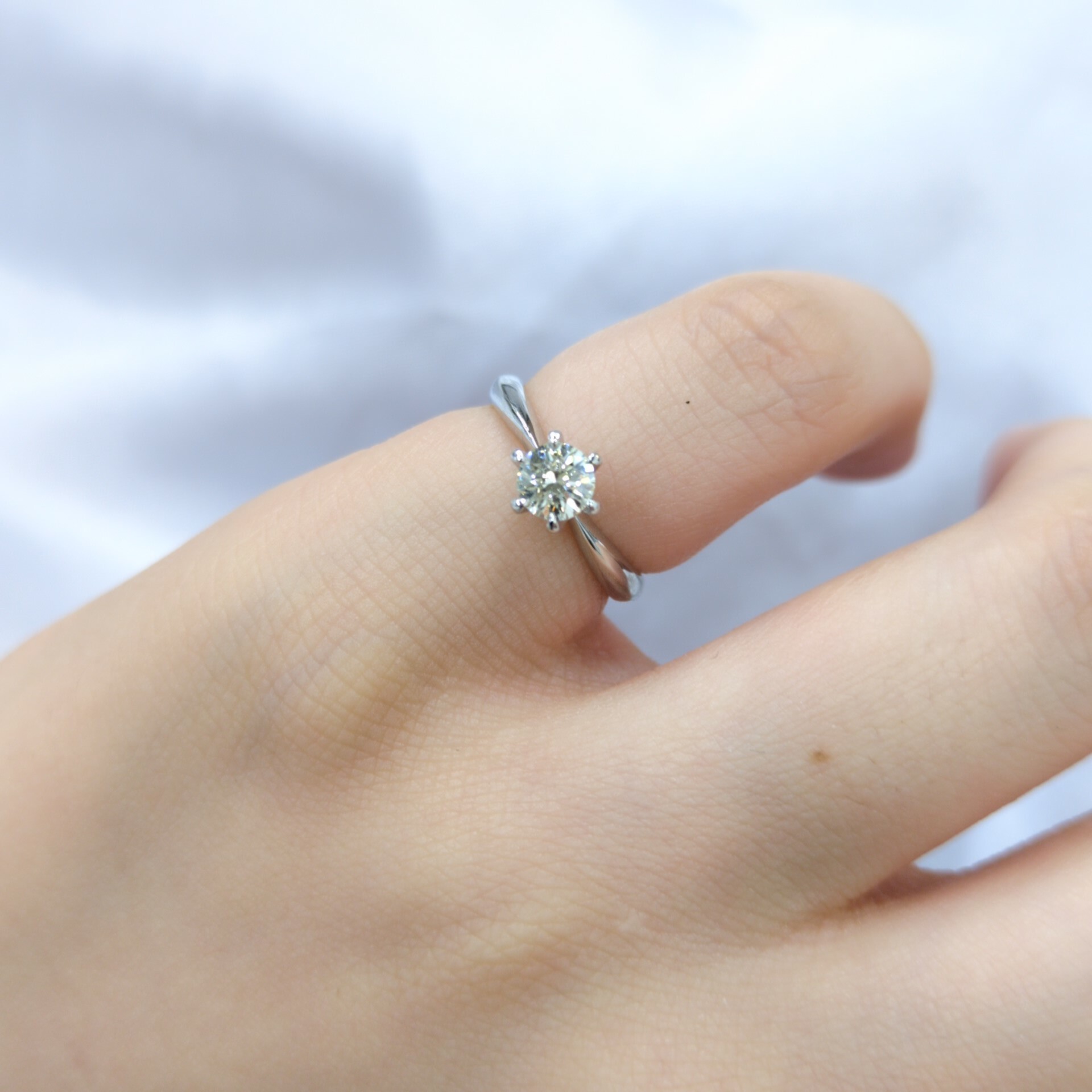 全新PT900鉑金【單粒30份鑽石】戒指