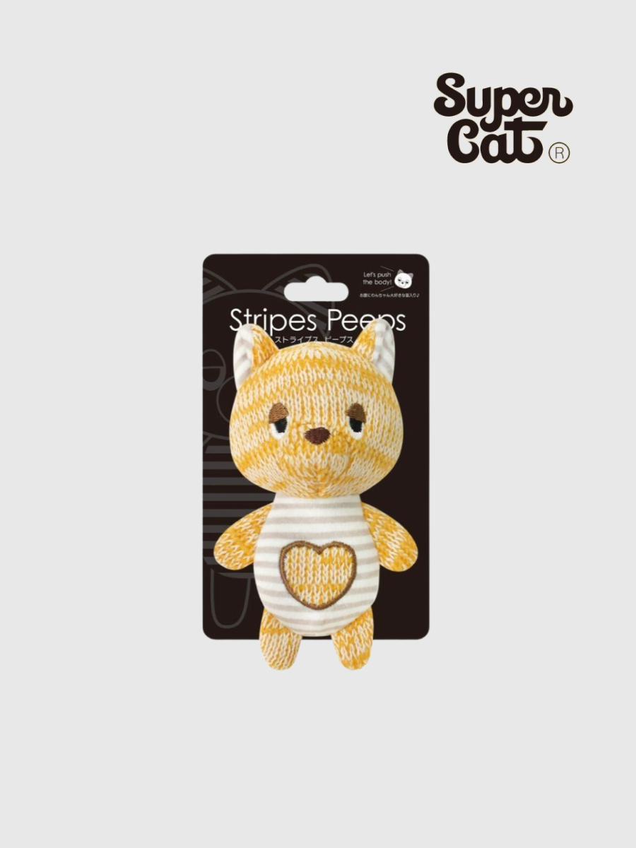 【日本 Supercat】Striped Peeps 狗狗啾啾玩具｜袋鼠 S號