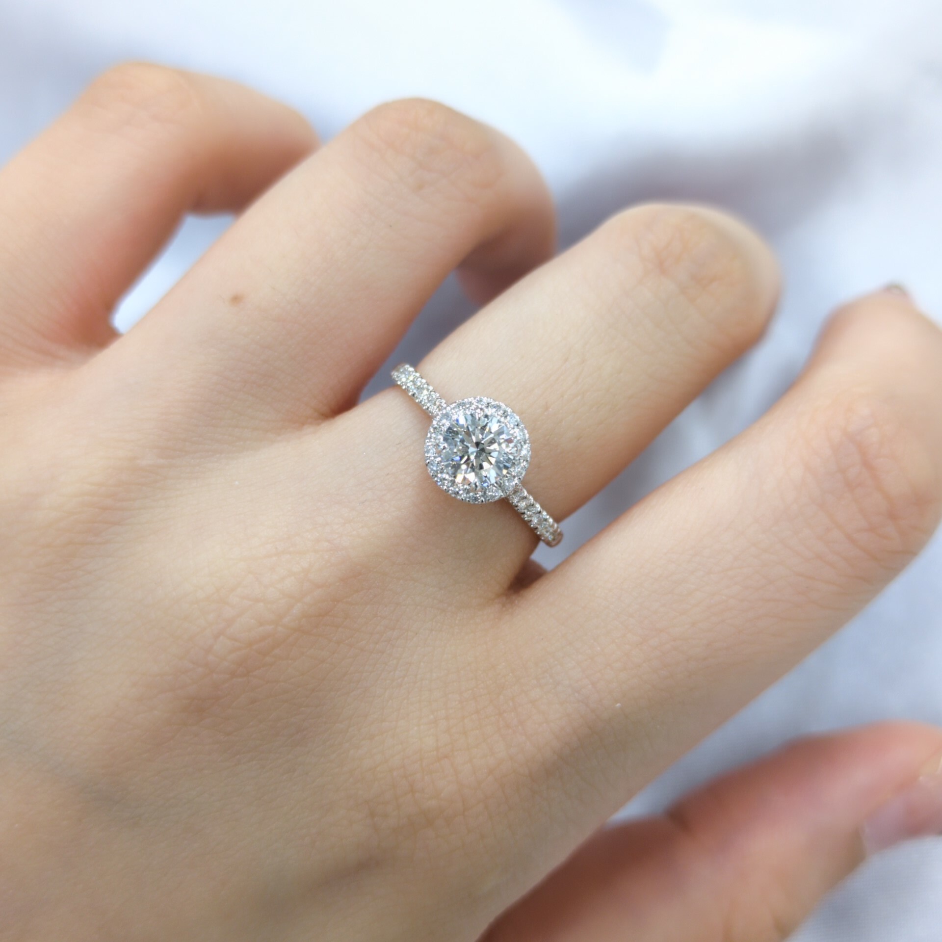 18K White Gold 0.50ct Diamond Ring