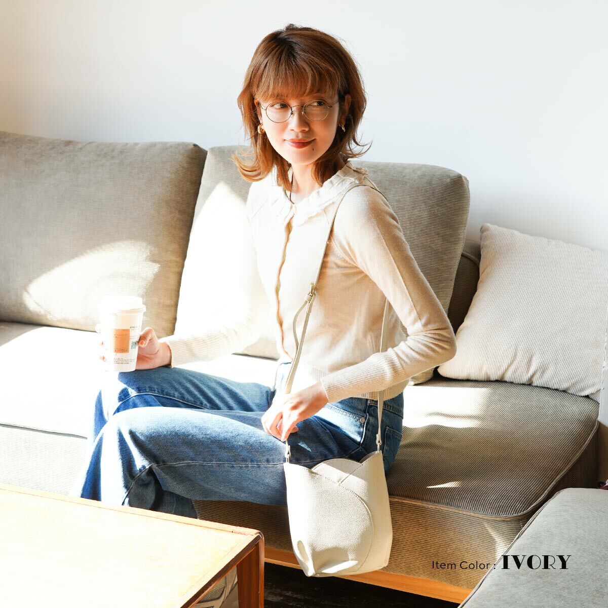 Legato Largo 鬱金香形狀斜背袋