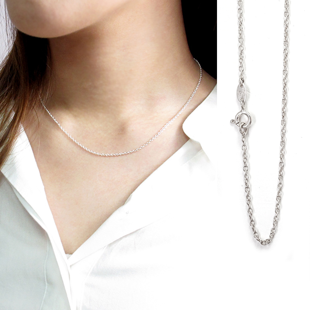經典圓圈鍊(1.6mm細鍊) 925純銀項鍊 客製長度訂製 女生項鍊