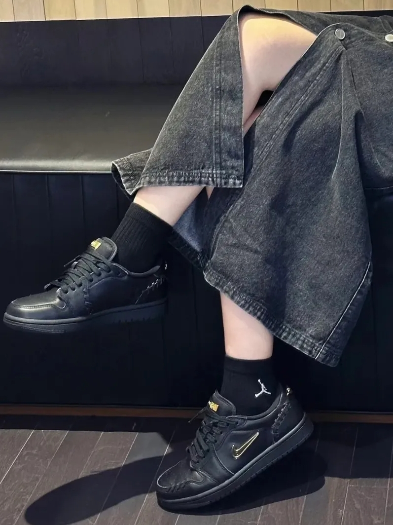 Nike Air Jordan 1 Low Method of Make “Black” 編織黑 黑金 FN5032007