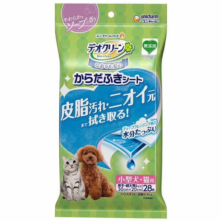 unicharm  肥皂香味抹身紙巾 小型犬 貓用