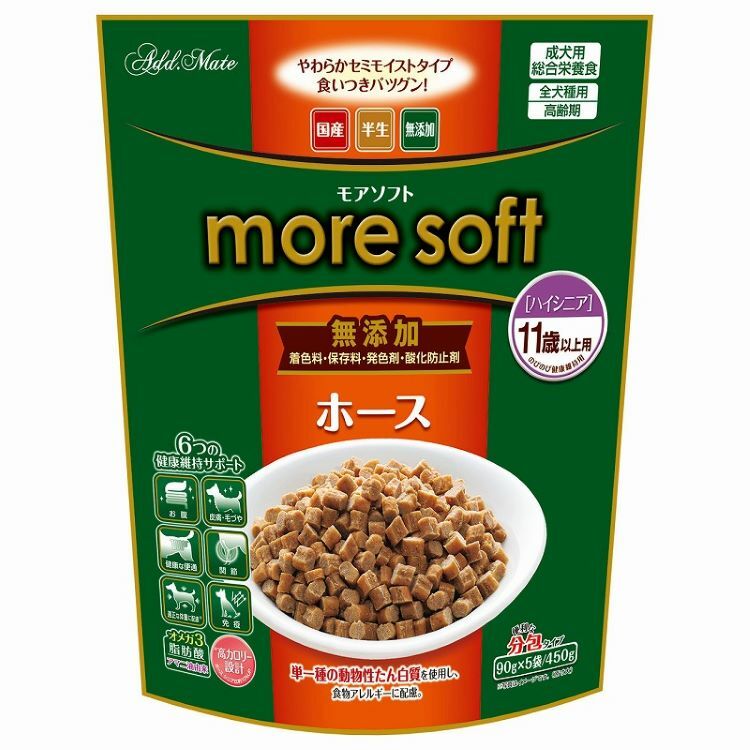 Add.Mate more soft 11歲以上 高齡犬 馬肉軟身糧 450g