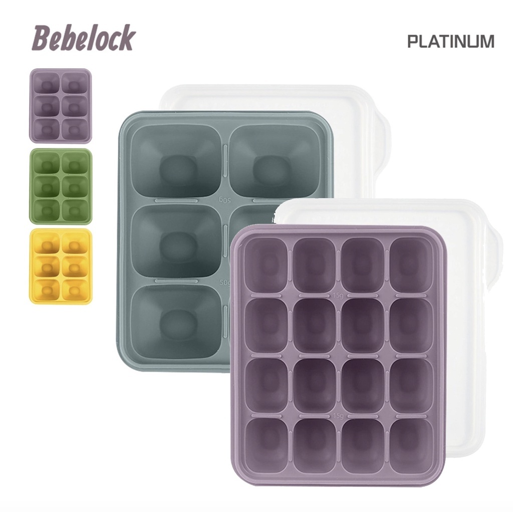 【樂森藥局】BEBELOCK 箔金TOK副食品連裝盒(蓋子也可進電鍋) 100ML、50ML、15ML、副食品分裝盒