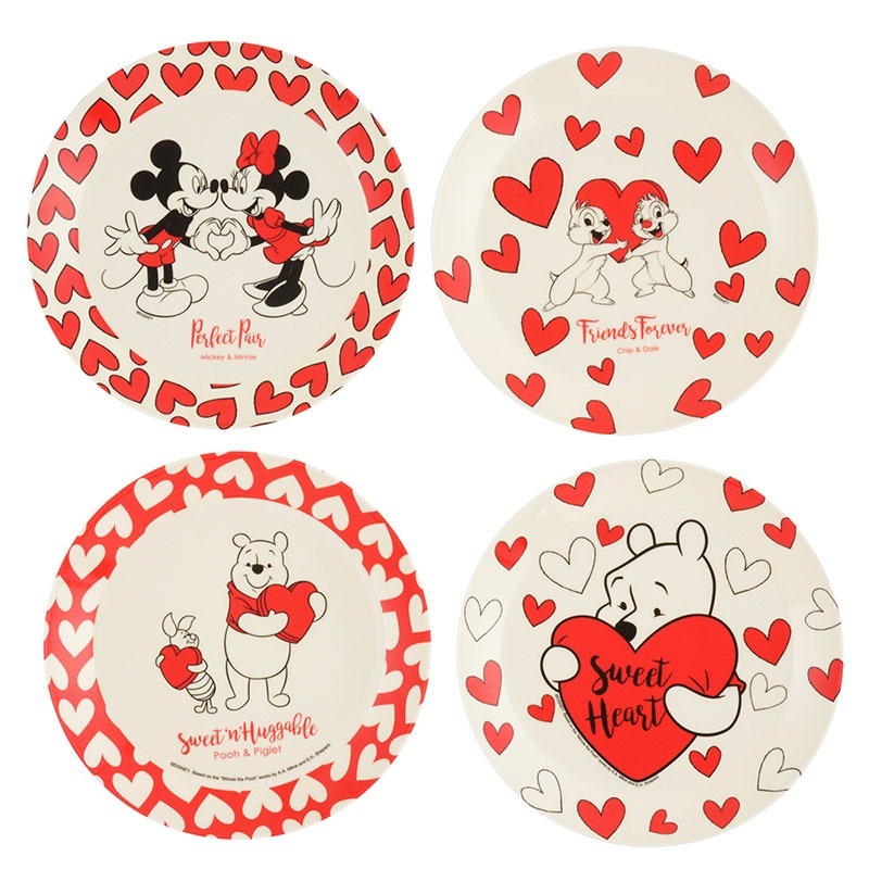 日本東京迪士尼 情人節限定 盤子組 一組四入 現貨