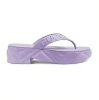 [S] GUCCI T-STRAP PLATFORM SANDALS LAVENDER, 746334 JFM00 5306 (SGC152)