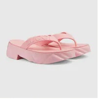 [S] GUCCI T-STRAP PLATFORM SANDALS PINK, 746334 JFM00 5815 (SGC154)