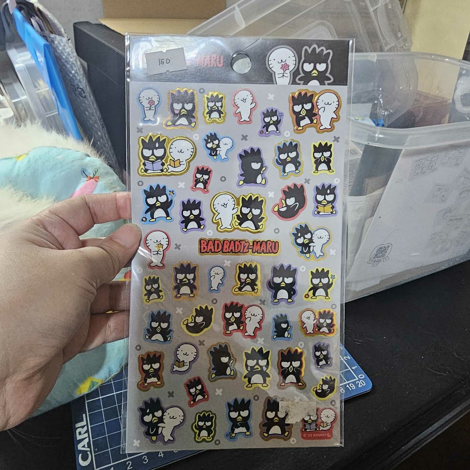 Sanrio Sticker Sheet - Bad Badz Maru