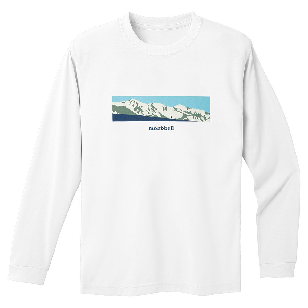 montbell: 快乾透氣 Wickron Long Sleeve T White Mountain Range