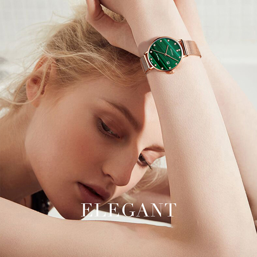 (預購)【Mark fairwhale馬克菲爾】小巧纖薄精鋼錶冠女用錶-3240