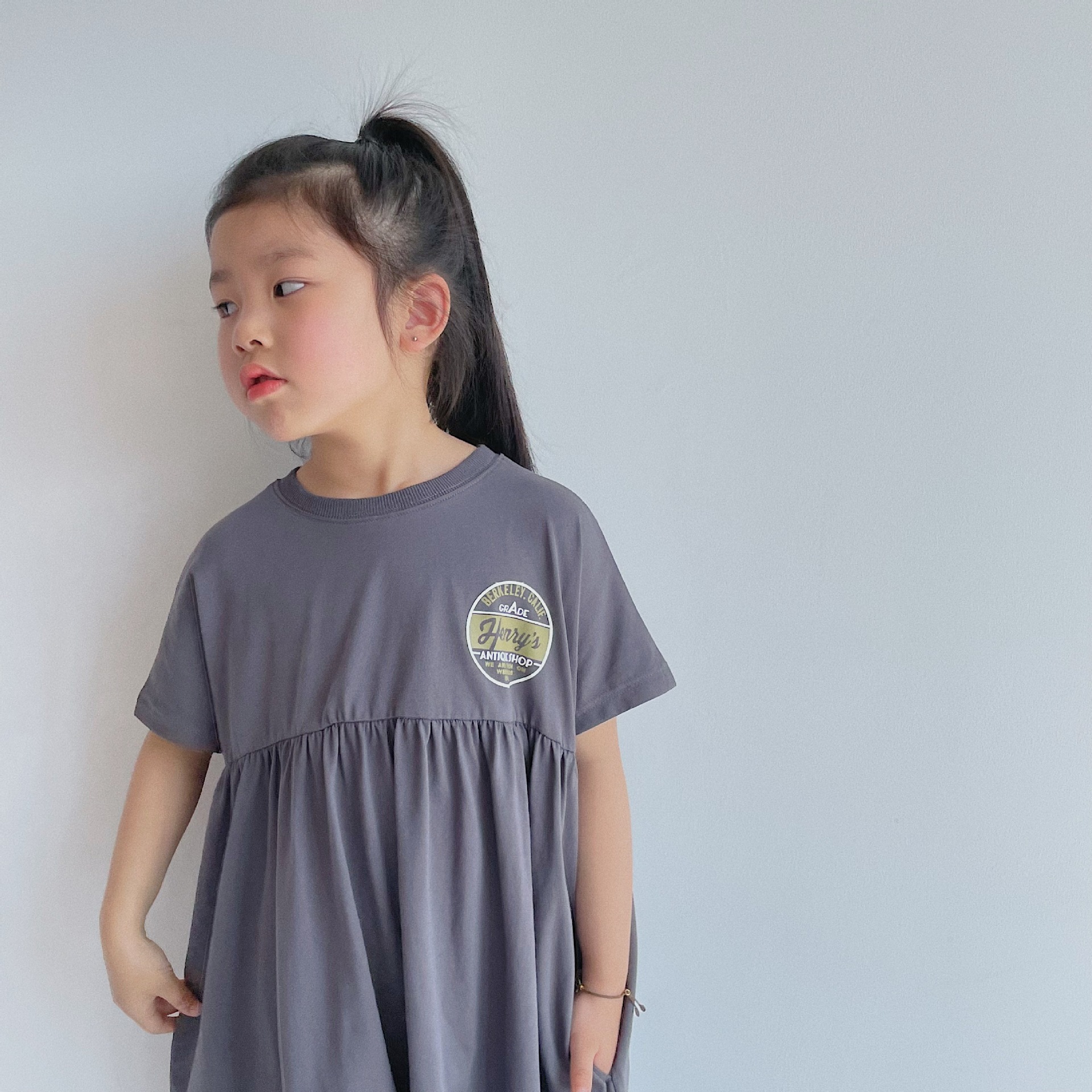 BOBOKIDS日系印花拼接親子連身裙（兩色）