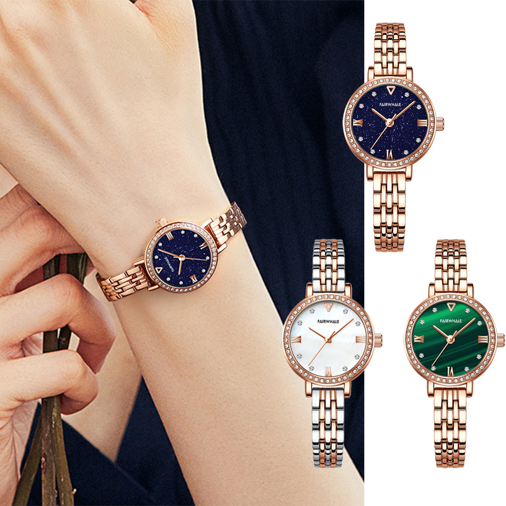 【Mark fairwhale馬克菲爾】Mark fairwhale 馬克菲爾 小巧纖薄精鋼錶冠女用錶-3250