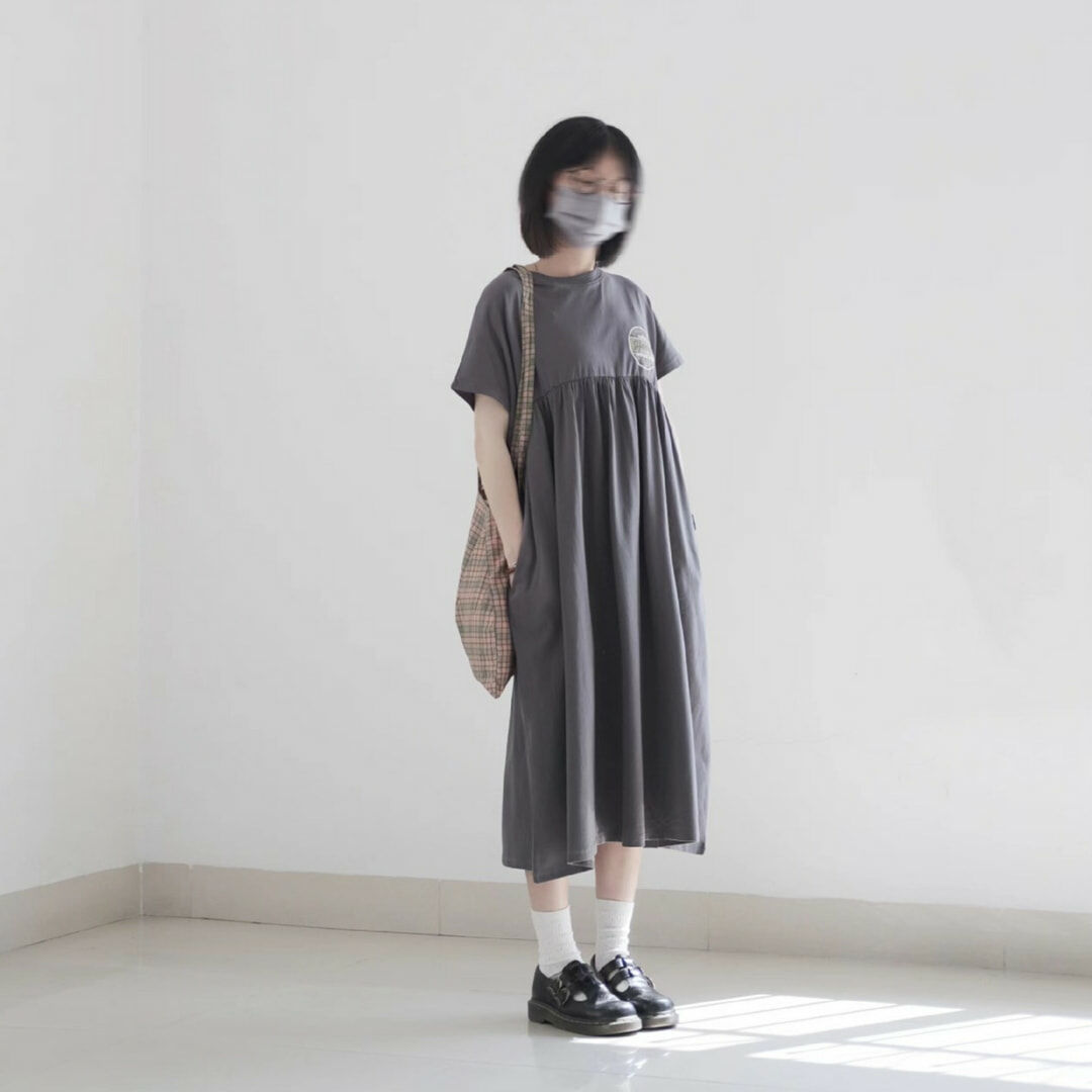 BOBOKIDS 日系印花拼接親子連身裙 - MOM