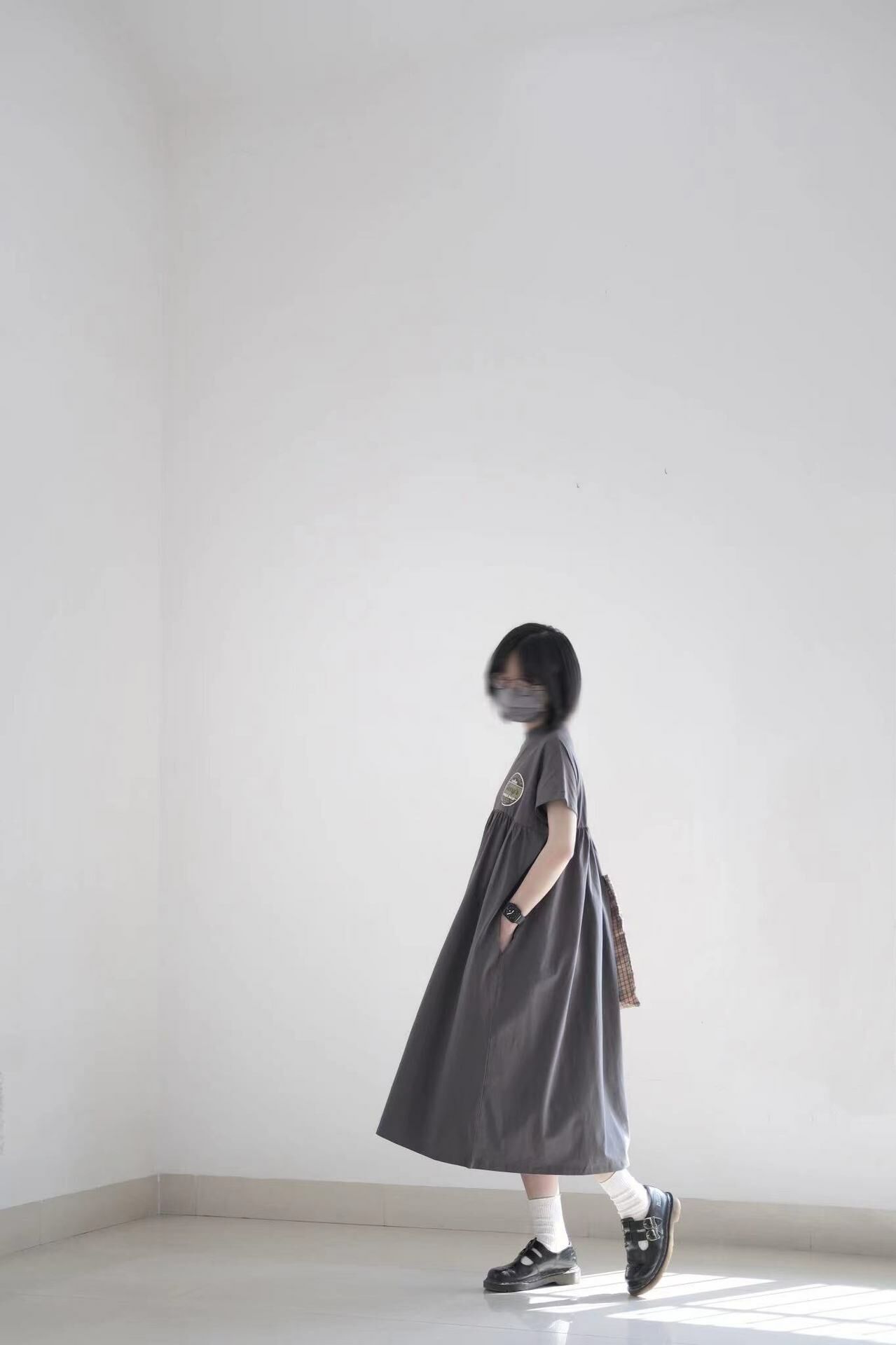 BOBOKIDS 日系印花拼接親子連身裙-休閒運動風