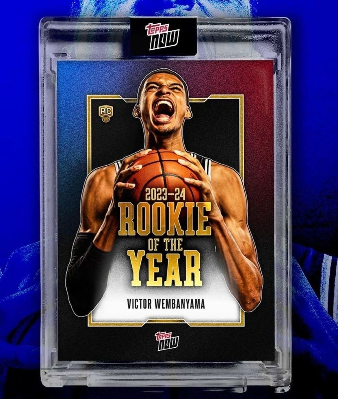 ＜快速出貨＞Topps Wembanyama 23-24賽季新人王紀念卡 含原廠一觸式硬卡磚 文班亞馬