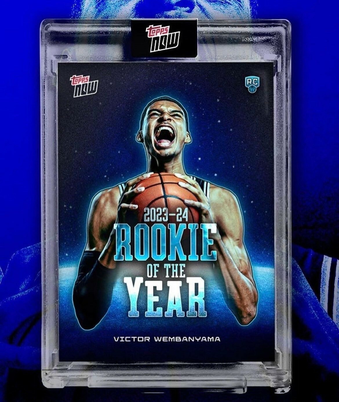 ＜快速出貨＞Topps Wembanyama 23-24賽季新人王紀念卡 含原廠一觸式硬卡磚 文班亞馬