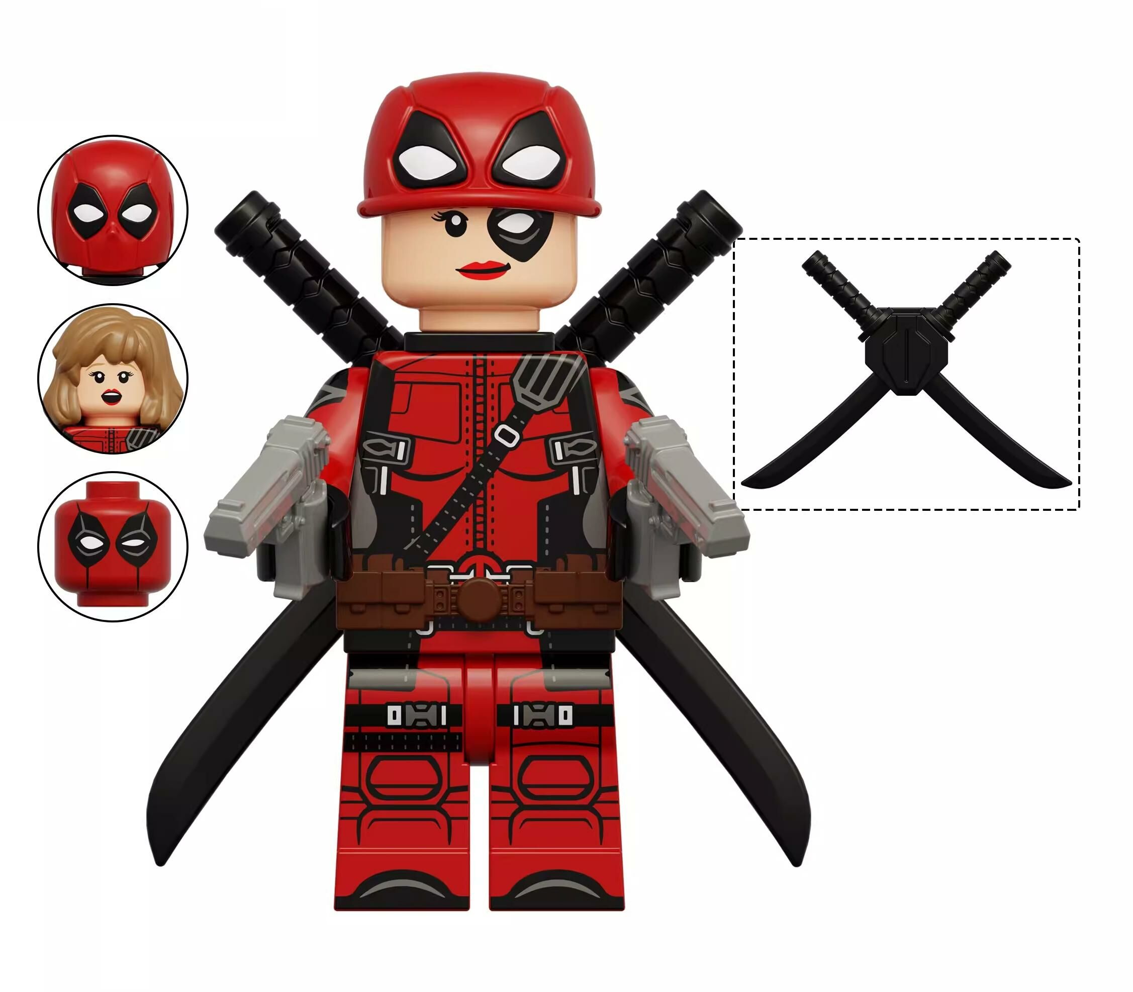 Lady Deadpool Wolverine Marvel Custom Minifigs Minifigures Fit Lego XP568