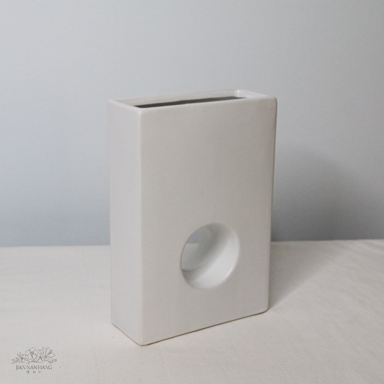 陶瓷花器 啞光 白 2尺寸