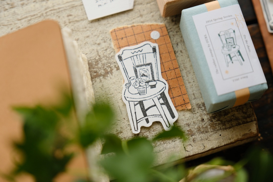 Ours Rubber Stamp - On the Chair