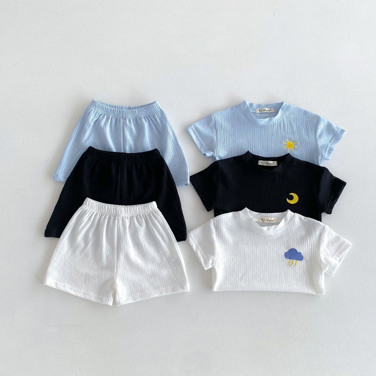 太陽月亮雲朵家居服