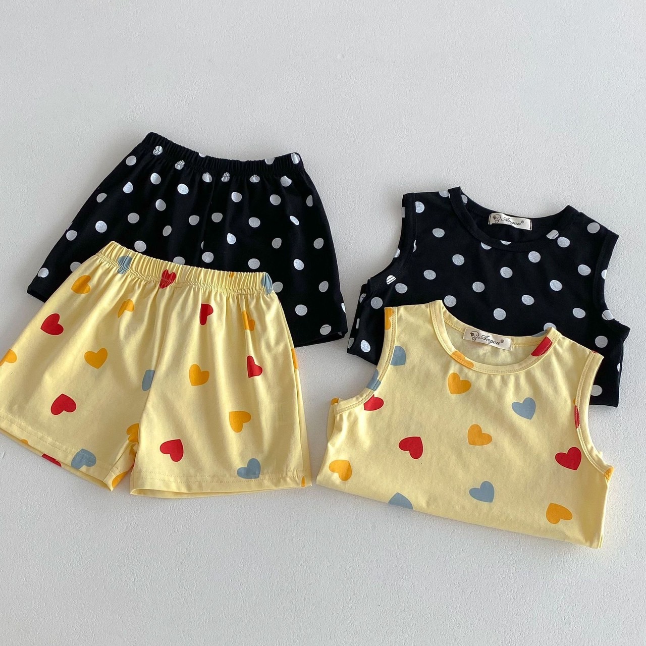波點愛心背心套裝