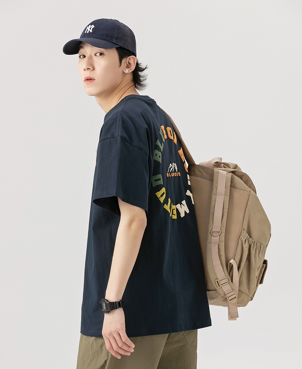 8M16 山系雙面印花短棉TEE 兩色