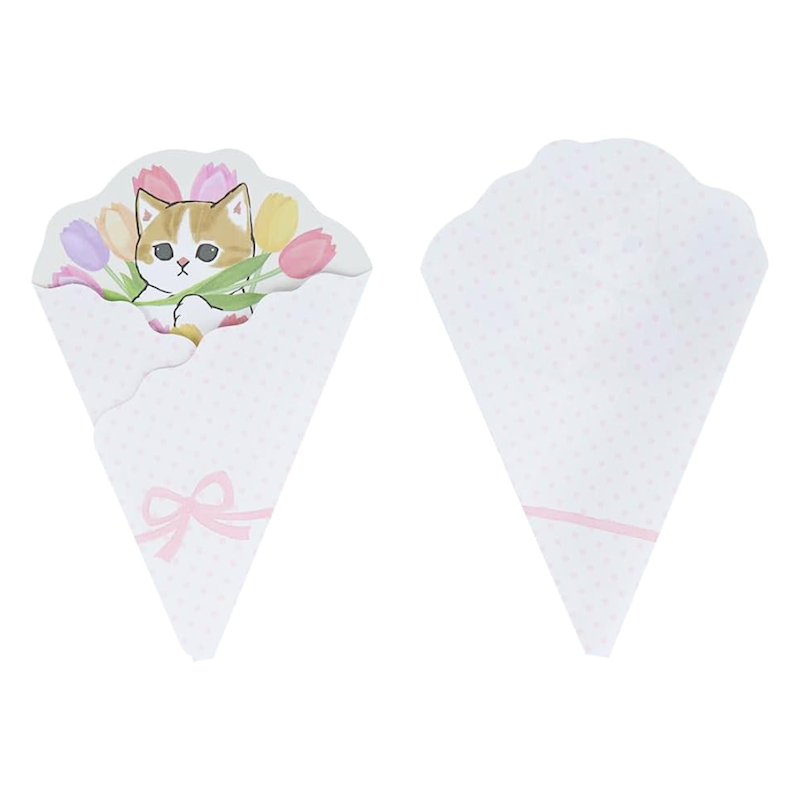 Sun-star die-cut Letter and Envelope Set－mofusand Flower Bouquet (Japanese Stationery Brand)