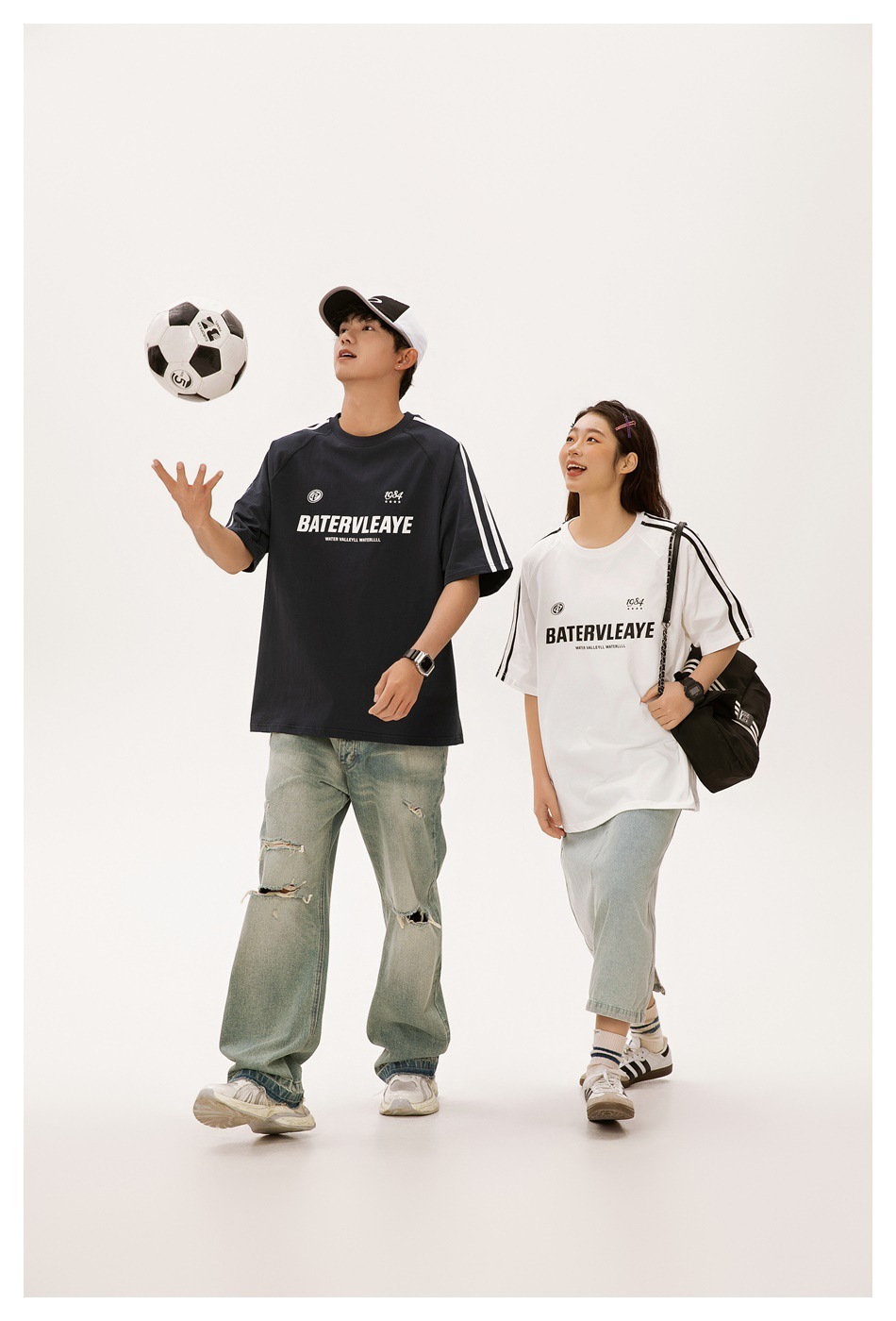 8M26 美式線條運動風短棉TEE 三色