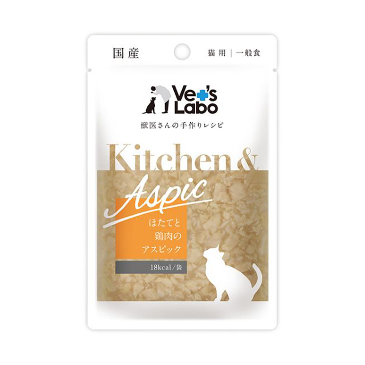 Vet's labo Kitchen & Aspic 貓用 帆立貝雞肉 肉凍 40g