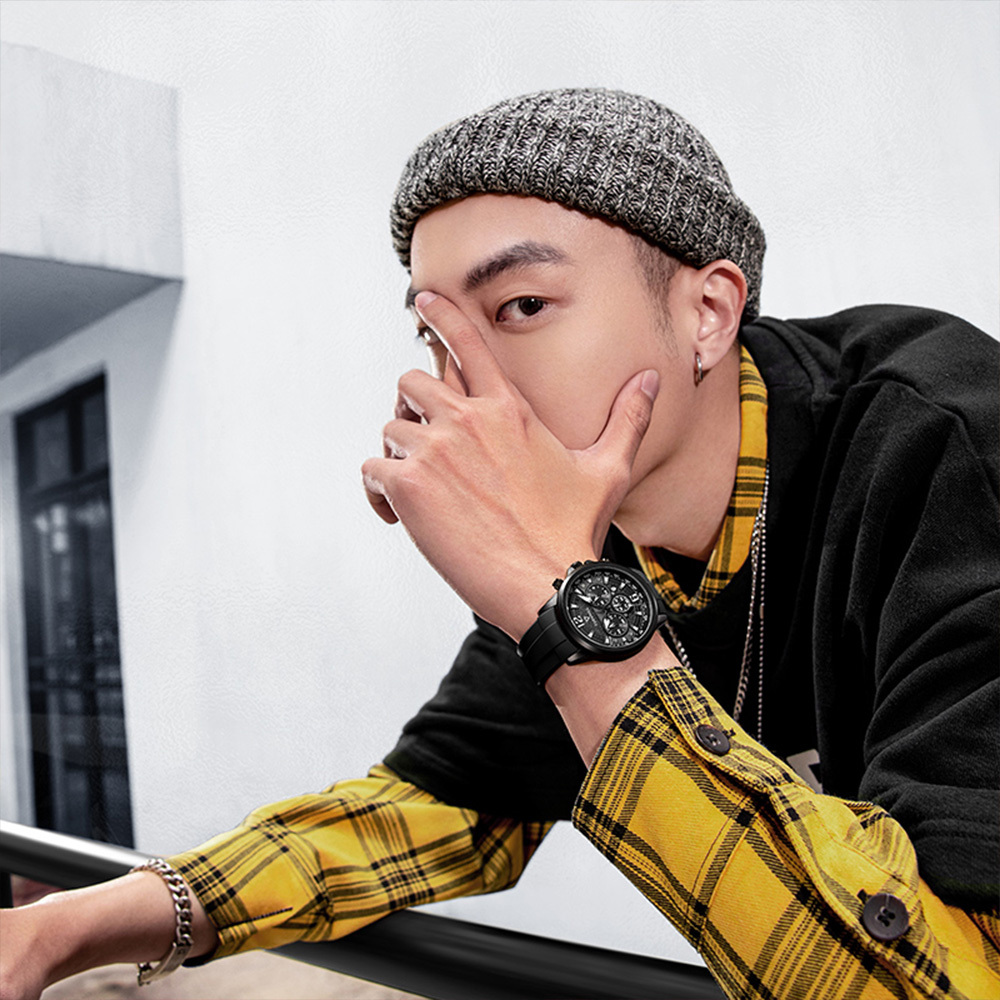 (預購)【Mark fairwhale 馬克菲爾】街頭時尚 不受拘束 自由前衛 個性多彩 矽膠 手錶-5530