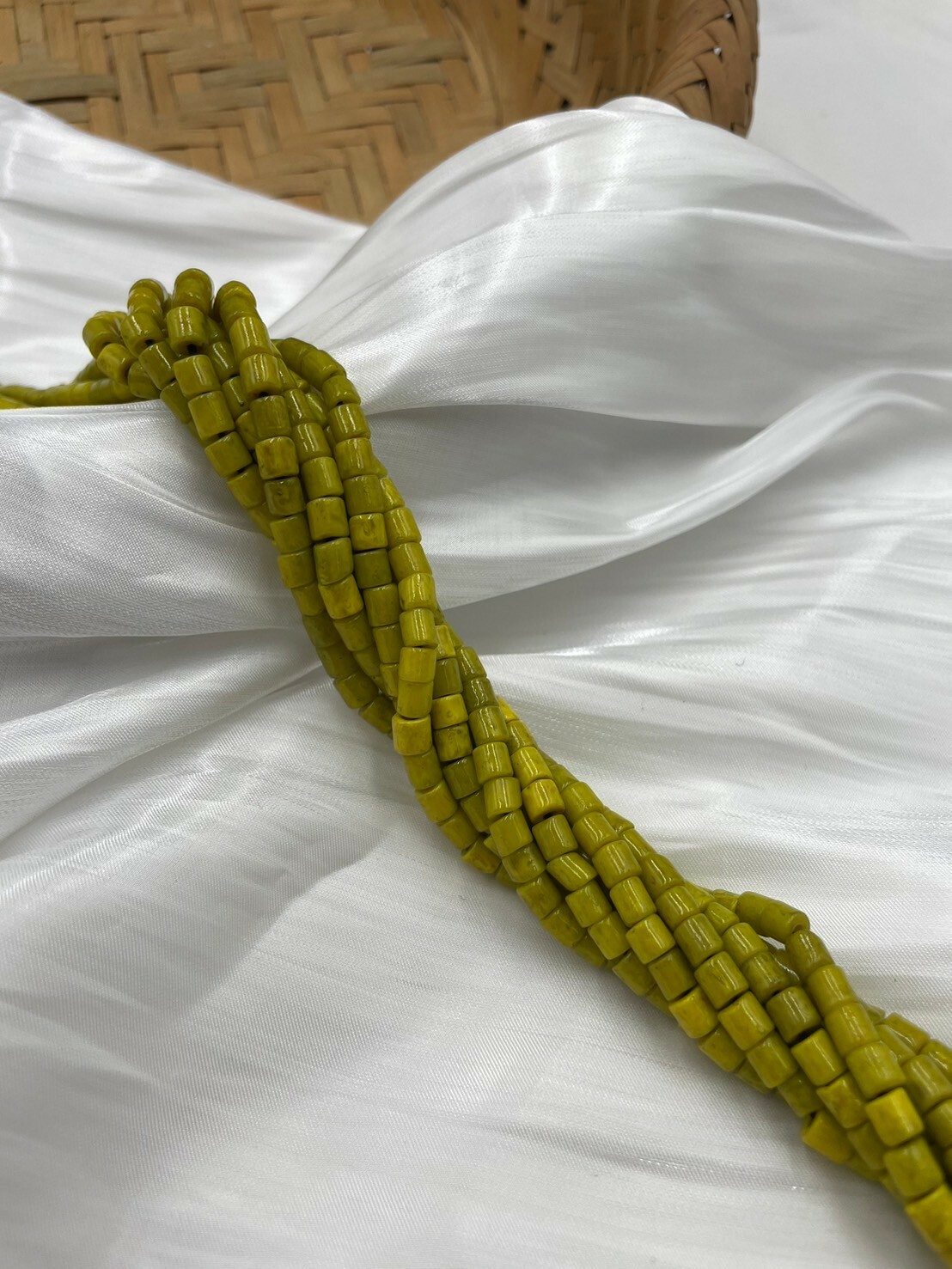 琉璃素色珠-黃色