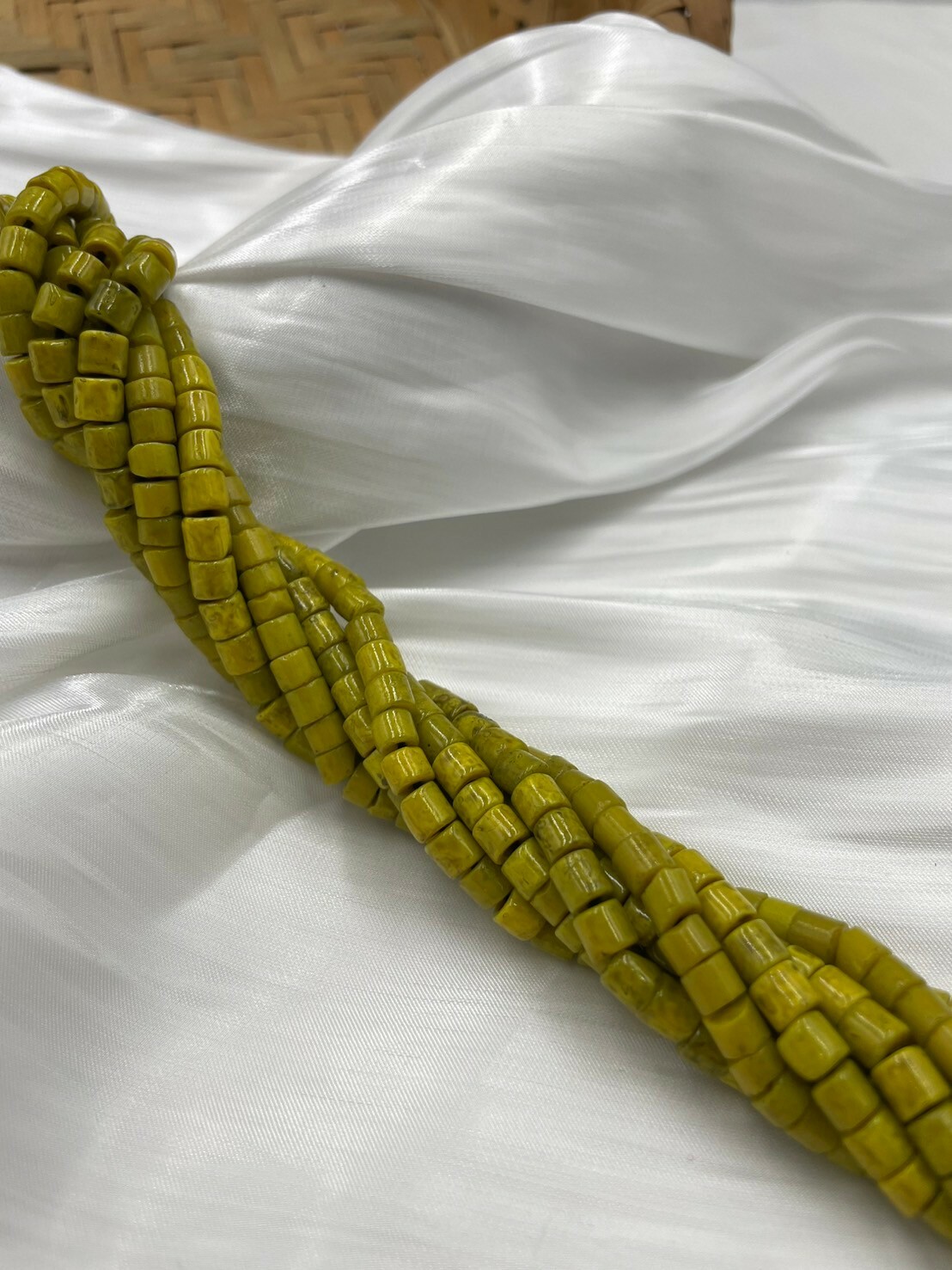 琉璃素色珠-黃色