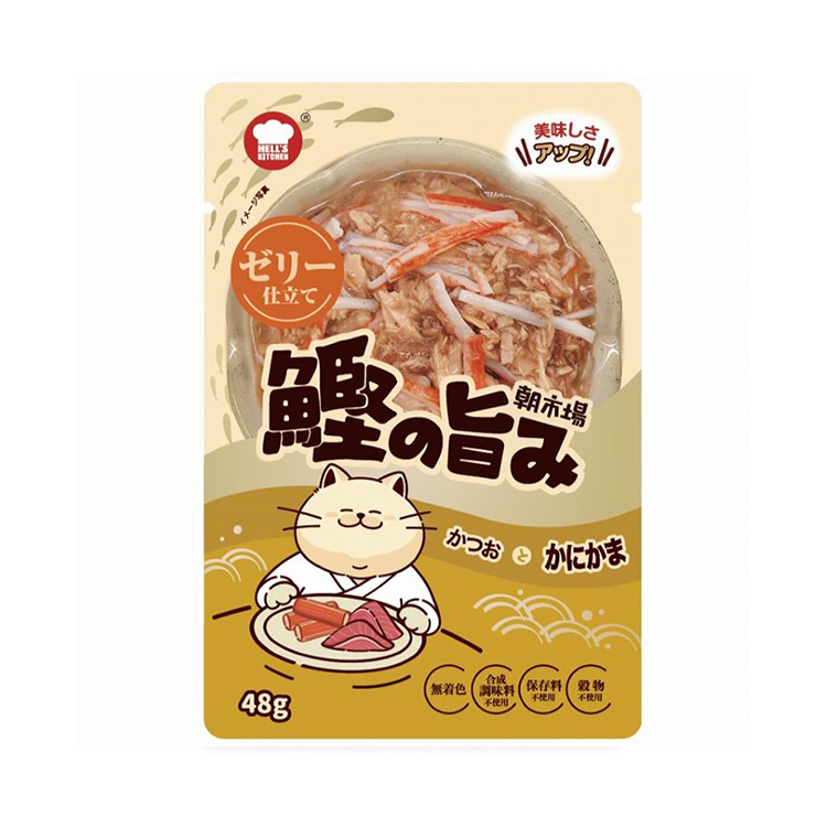 Hell's Kitchen 朝市埸 鰹魚 蟹柳濕糧48g