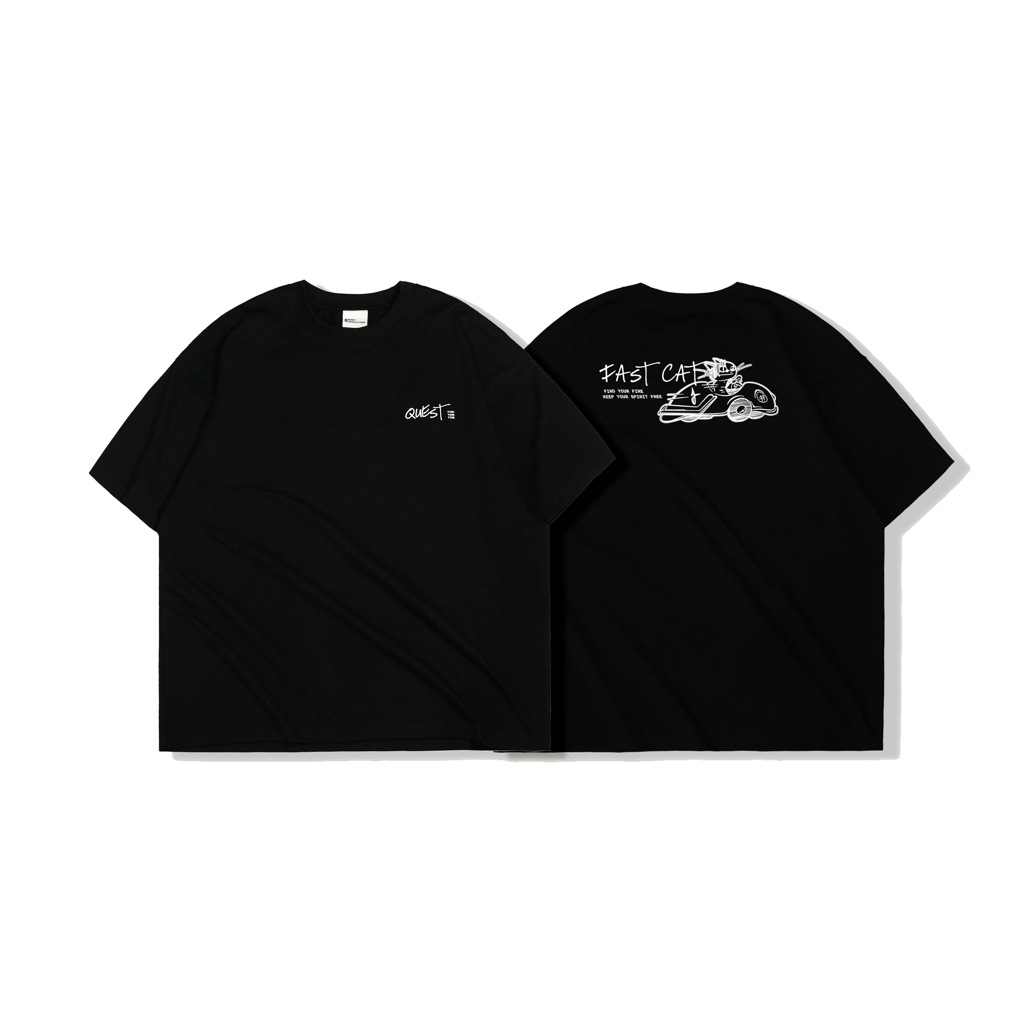 【車庫服飾】QUEST Driving Cat TEE 賽車貓咪TEE
