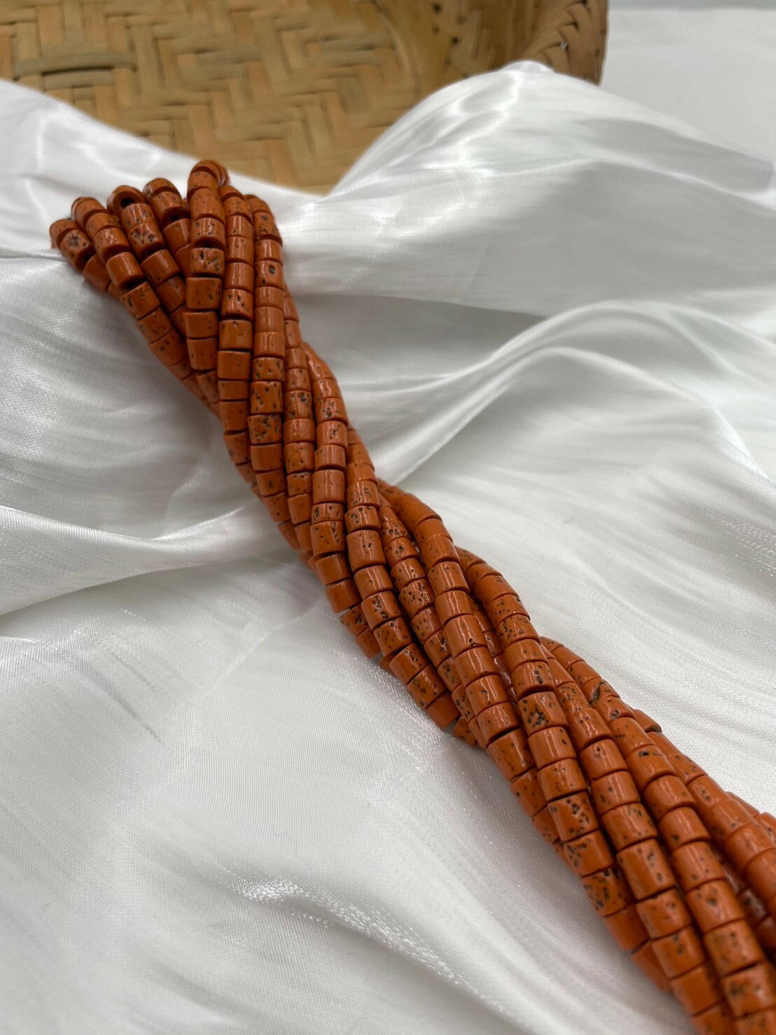 琉璃素色珠-橘色