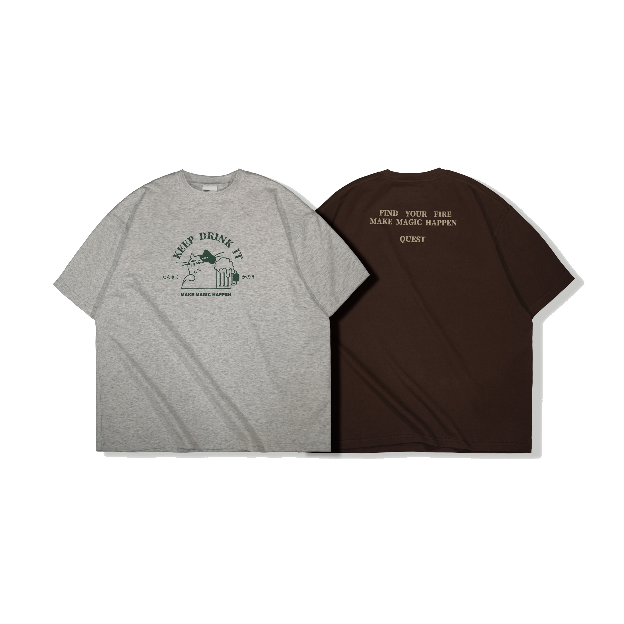 【車庫服飾】QUEST DRUNK CAT TEE / 酒精貓咪短T