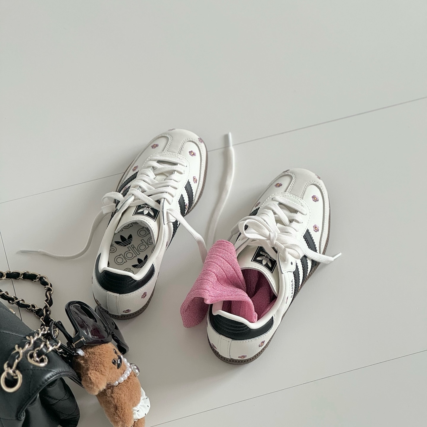 Adidas Originals Samba OG 白色 小雛菊 刺繡 森巴 復古鞋 IF4398