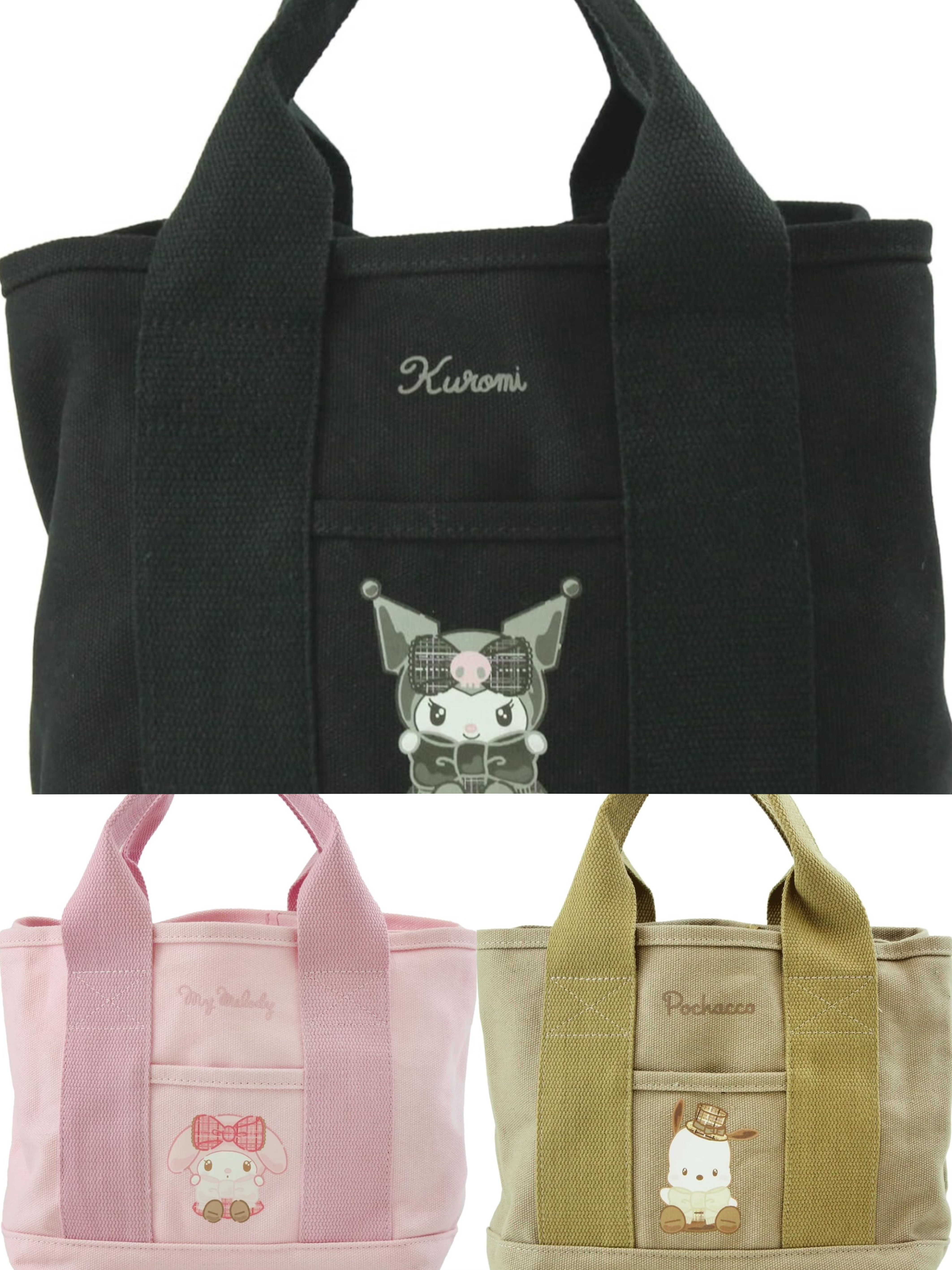 日本限定 sanrio 三麗鷗 帆布隔間迷你手提包 sanrio 角色