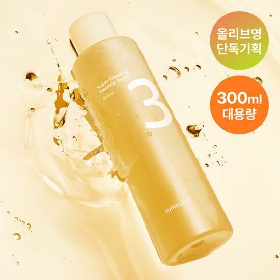 Numbuzin No.3 Super Glowing Essence Toner 300ml [Olive Young Exclusive Large Capacity]