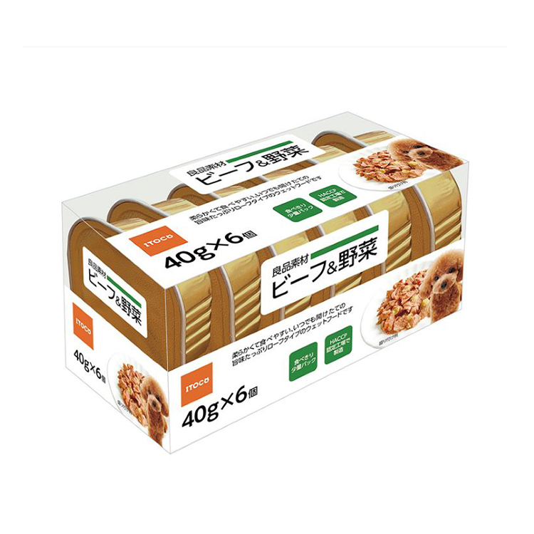 良品素材 犬用 牛肉野菜濕糧40gx6個