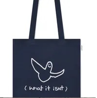 [S] MARK GONZALES WHAT IT ISN'T ANGEL CANVAS ECO BAG,NAVY, MG2401EC02-NA (SMG43)