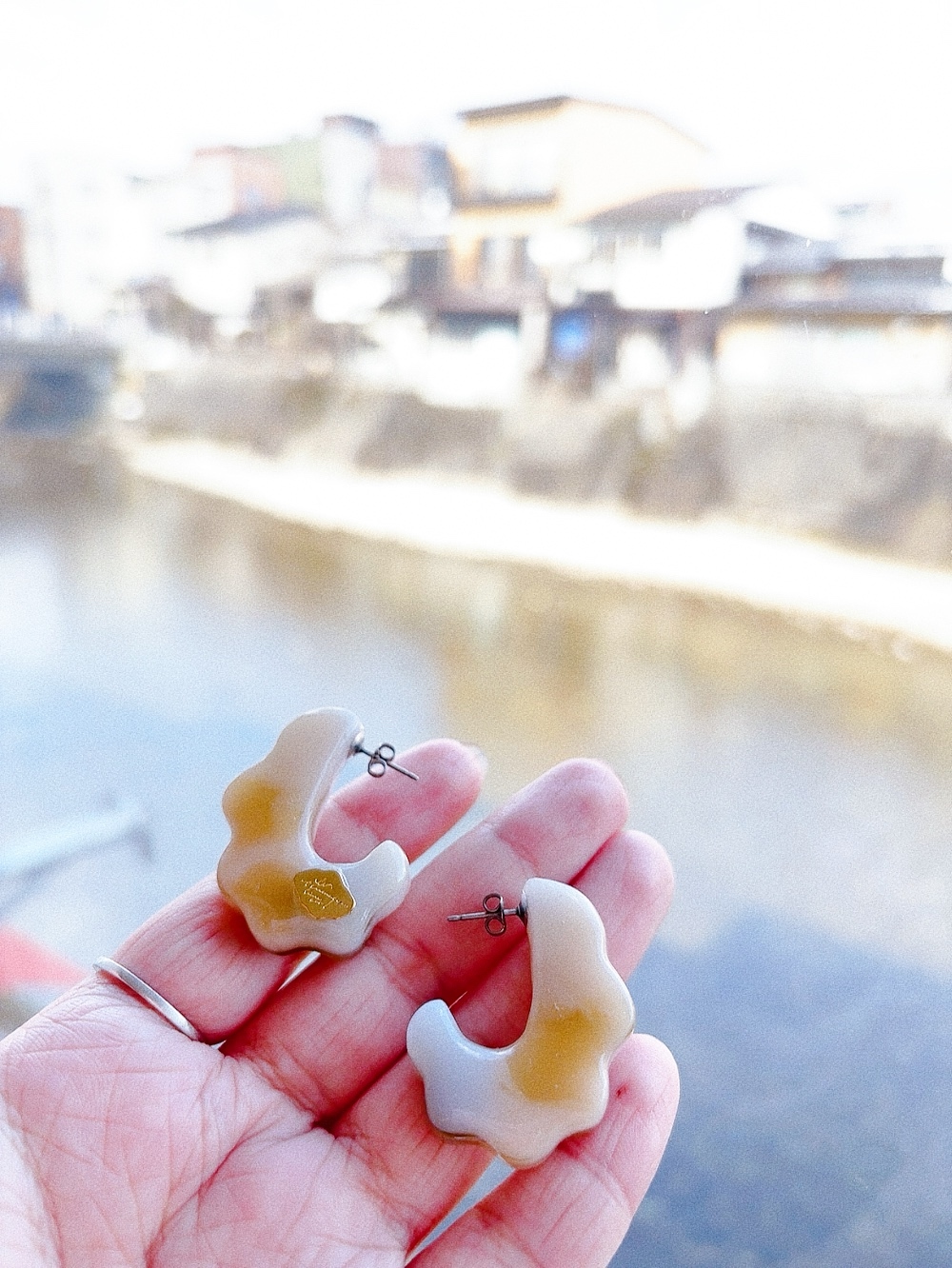 [手作家] 復古感染色耳環