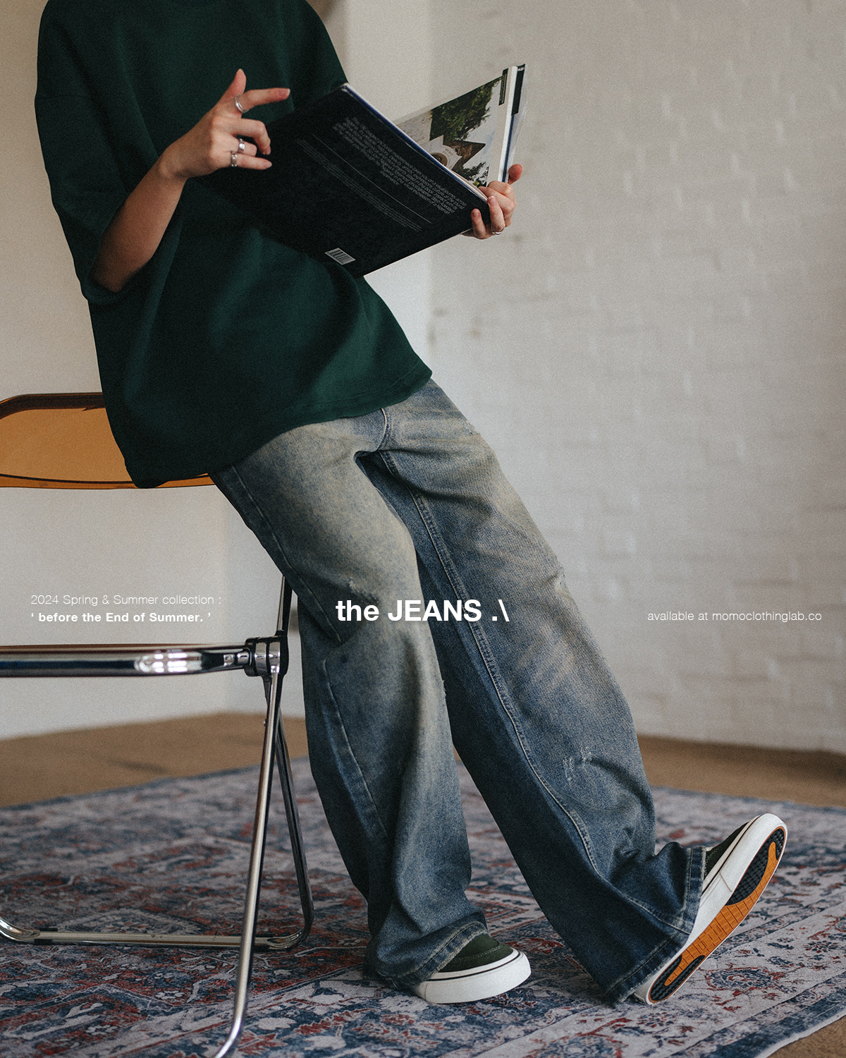 OurPick Loose Washed Denim Jeans 水洗刷舊牛仔褲