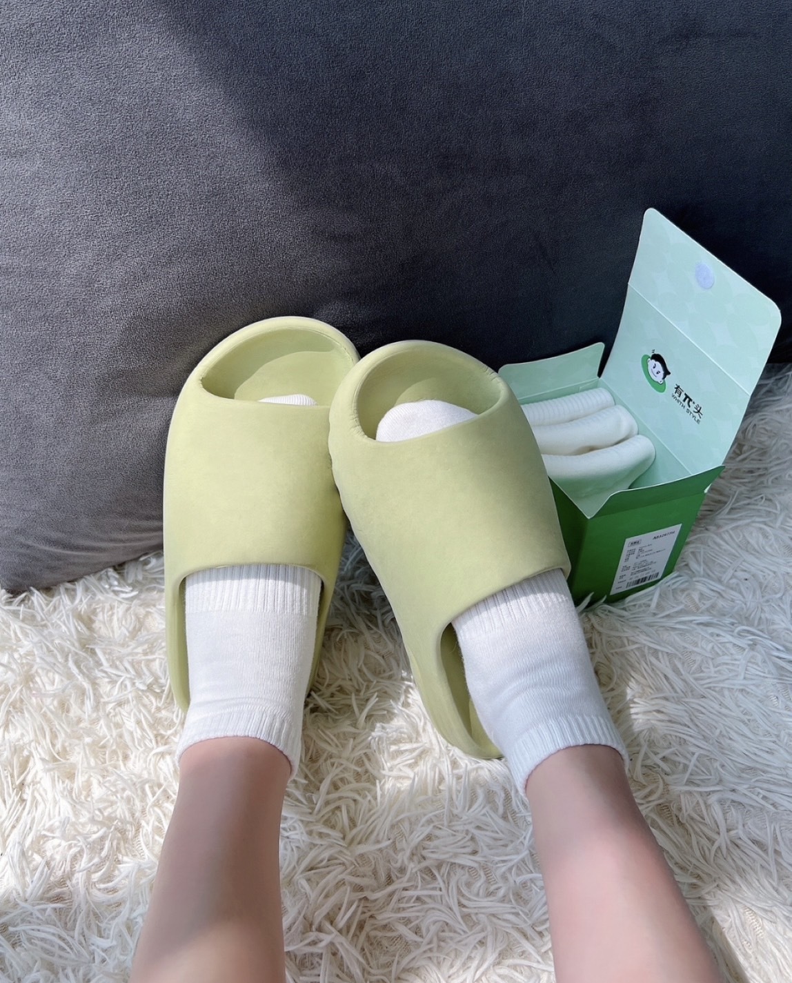 預購 yeezy slide 抹茶綠