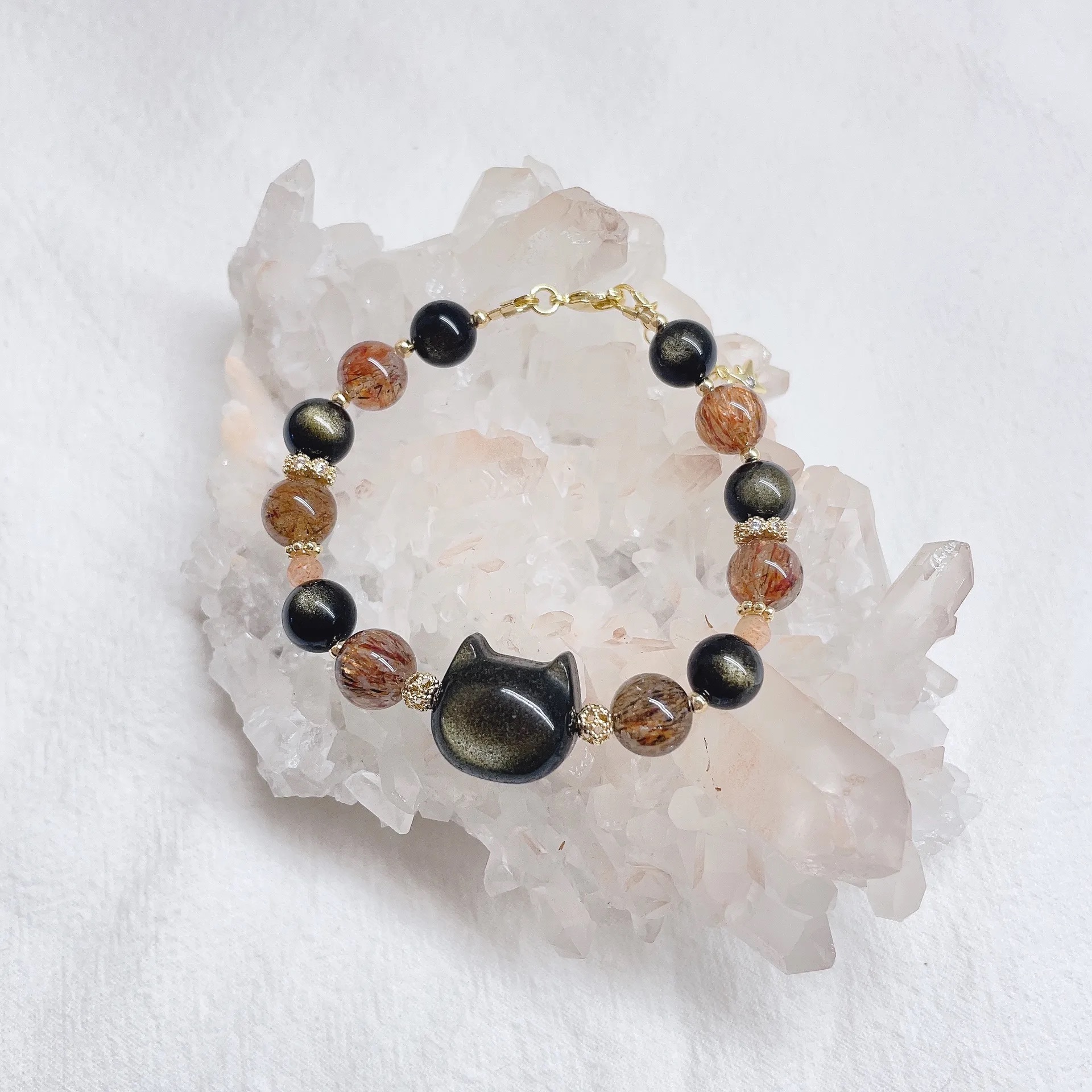 全能量 | 黑曜金超七 | 貓咪款《原附扣式：龍蝦扣》